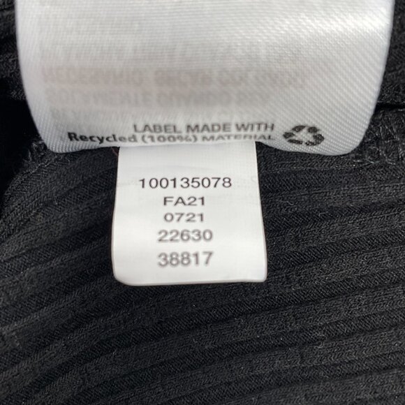 BAR III Women's Deep Black‎ One Shoulder Long Sleeve Ribbed Crop Top Medium - Picture 8 of 9